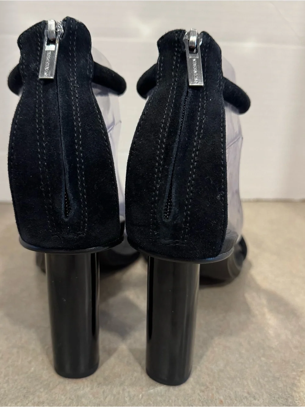 Natori Glow Nappa Leather Block Heel Black Sandals